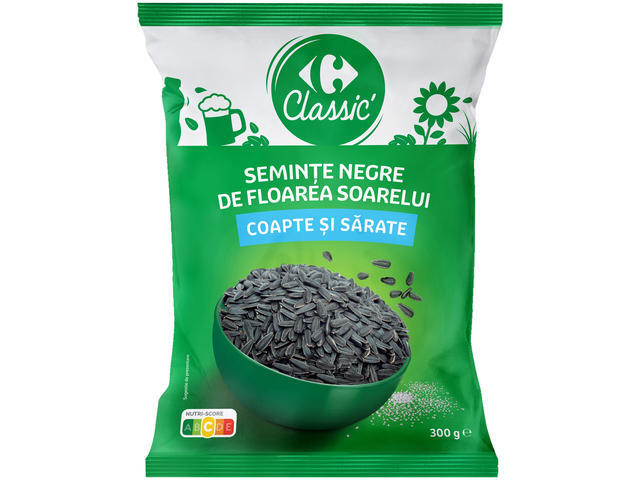 Seminte Negre Coapte Sare 300G Carrefour Clasic