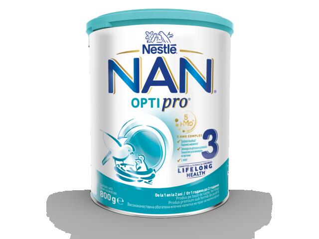 Lapte Pentru Copii De Varsta Mica Nestle Nan Optipro 3 Hmo, De La 1 An, 800G