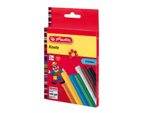 Plastilina Herlitz, 8 culori/blis