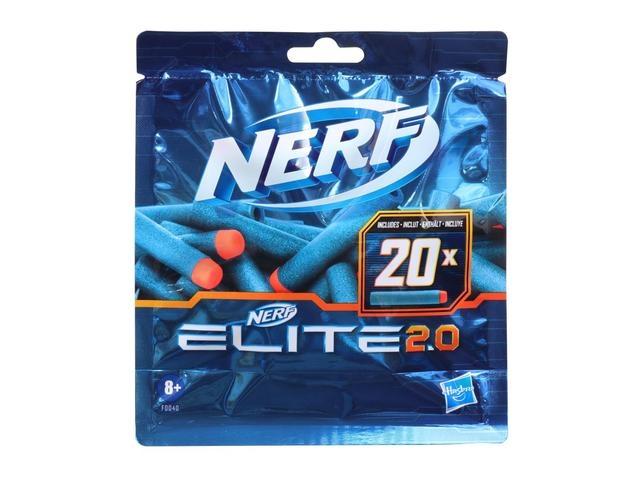 Rezerva 20 de proiectile Nerf Elite 2.0, plastic, Multicolor