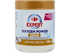 Pudra pentru indepartarea petelor Carrefour Expert Oxygen Power Gold, rufe albe, 500 g