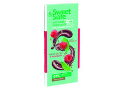 Sweet and Safe Ciocolata amaruie cu seminte canepa si zmeura 90g