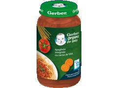 Gerber BIO Spaghete integrale cu carne de vita 250g