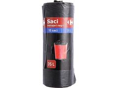 Sac Carrefour negru  35lx15buc