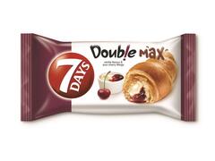 7 days double croissant cu umplutura cu aroma de vanilie si visine  80  g