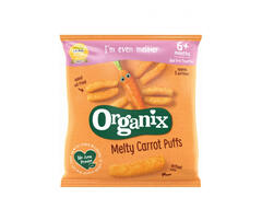 Sticks-uri cu aroma de morcovi Finger Snacks Organix, de la 6 luni, 20 g