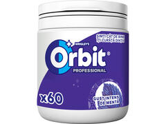 Orbit Professional Strong Mint guma de mestecat fara zahar cu arome de menta si mentol 60 buc 84 g