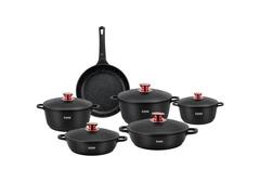 Set oale de inalta calitate din aluminiu Zass Gourmet ZG-ZCS 01, Negru