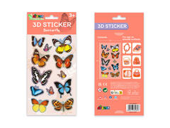 Abtibilduri 3D, Avenir, Natural Creation, Fluturi, 12 bucati