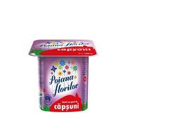 Iaurt cu gust de capsuni 100 g Poiana Florilor