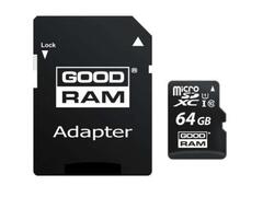 Card memorie GoodRam MicroSDXC 64GB Clasa 10 UHS-I + Adaptor MicroSD