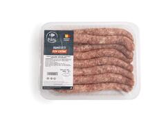 Carnati de porc, subtiri Carrefour la Piata 500g