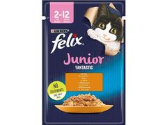 Purina Felix Fantastic Junior Pui In Aspic, Hrana Umeda Pentru Pisici, 85 G