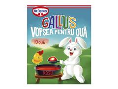 Vopsea granulata rosu Gallus pentru 10 oua