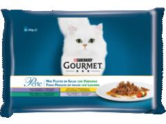 Gourmet Perle Cu Vitel&Legume/Iepure&Morcovi/Miel&Legume In Sos, Hrana Umeda Pentru Pisici, 4X85G