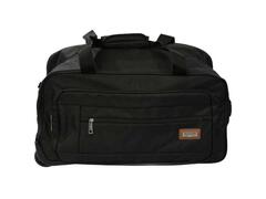 Geanta Voiaj Tip Troler Ella Icon, Material Textil, 3 Compartimente, 2 Roti, Negru