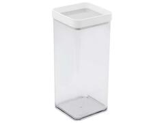 Cutie depozitare Topline, plastic, 1.5 L, Transparent/Alb