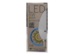 Bec LED EVO LUM C37 Total Green, 6W, soclu E14, 5000 K