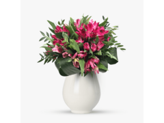 Buchet 15 alstroemeria roz