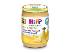 Piure de banane, pere si cereale integrale Hipp, 190 g