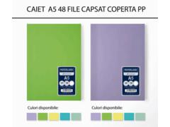 Caiet A5 48F Velin 70Gr Cop Pp