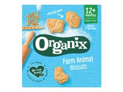 Animal-shaped biscuits, recommended for 12 months and above - Organix, 100g