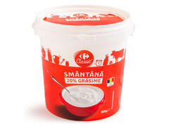 Smantana 20%grasime Carrefour Classic 900g