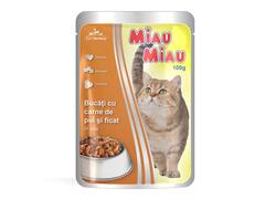 PLIC MIAU MIAU CU PUI FICAT IN SOS 100G