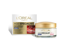 Crema antirid de noapte L'Oreal Paris Age Specialist 45+,50 ML