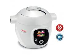 Multicooker inteligent cu gatire sub presiune Tefal Cook4Me CY851130, 1600 W, Alb