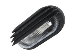 Lampa ovala din plastic, E27, 60W, IP44, negru