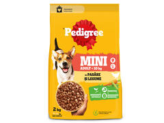 Pedigree hrana uscata cu pasare si legume pentru caini adulti de talie mica 2 kg