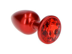 Plug Anal Deep Red, rosu metalizat