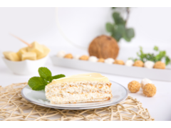 Felie Tort Cocos, mascarpone si ciocolata alba belgiana 105g