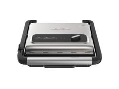 Grill Tefal GC242D38, 2000 W, Termostat 3 nivele, Placi cu invelis antiaderent, Inox/Negru