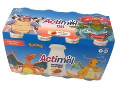 Iaurt, cu Bifidus, capsuni si banane 8x100g Actimel Actikids