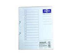 Set 10 dosare incopciate 1/1 Paperland, Alb