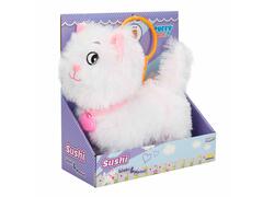 Jucarie de plus interactiva cu sunete, Puffy Friends, Pisica, Alb