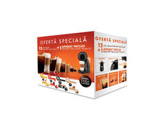 Pachet espressor cu capsule Krups NESCAFE Dolce Gusto Piccolo XS KP1A0810. 1600 W, 15 bari, 0.8 l, negru + 192 capsule cafea
