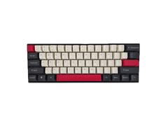 Kit butoane Royal Kludge PBT Double-Shot Keycaps, 61 taste, translucide, compatibile Cherry MX, US, Alb/Negru/Rosu, KC-13