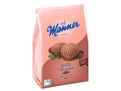 Manner Tartlets Choco-Brownie Napolitane de cacao umplute cu crema de cacao 400g
