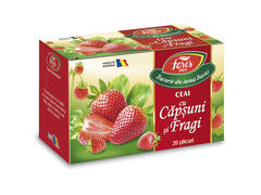 Ceai cu capsuni si fragi Fares,20 pliculete, 40g