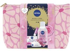Set cadou Nivea: Gel-crema cu apa de trandafir, 50 ml + Apa micelara cu apa de trandafiri, 400ml + Balsam de buze Soft Rose, 5.5 ml