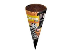 Corso Play Zebra Inghetata cu aroma de frisca si biscuiti de cacao cornet 110ml