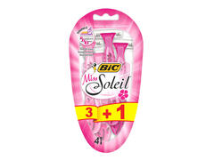 Aparat de ras dispozabil pentru femei BIC Miss Soleil Pink cu 3 lame, pachet 4 bucati