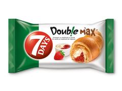 7Days Double Max Croasant cu crema cu aroma de vanilie si crema cu capsune 80g