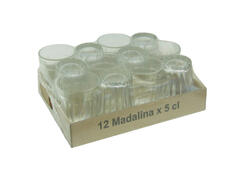 Set 12 pahare shot Madalina Uniglass, sticla, 5 cl, Transparent