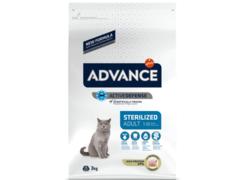 Hrana pentru pisici Advance Cat Sterilized Curcan 3 kg