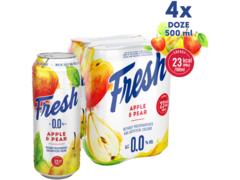 Fresh 0.0 mix bere fara alcool si suc mere si pere doza 4x0.5L