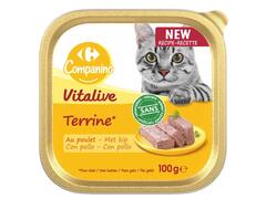 Carrefour Companino - Pateu Cu Pui. Furaj Complet Pentru Pisici Adulte 100G